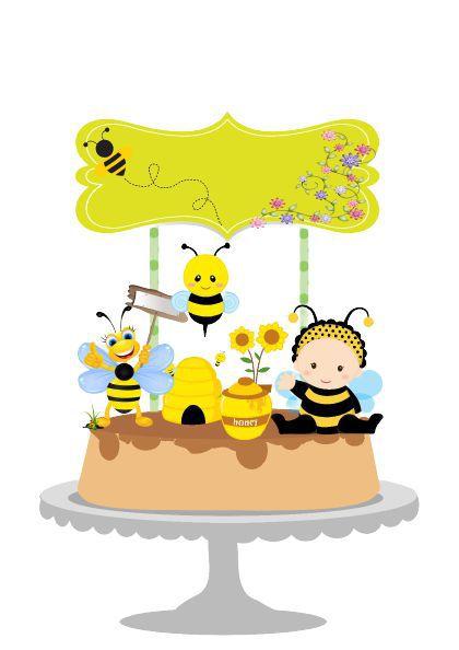 Topo De Bolo Abelha Personalizado Ja No Palito F G Impressos Topo De Bolo Magazine Luiza