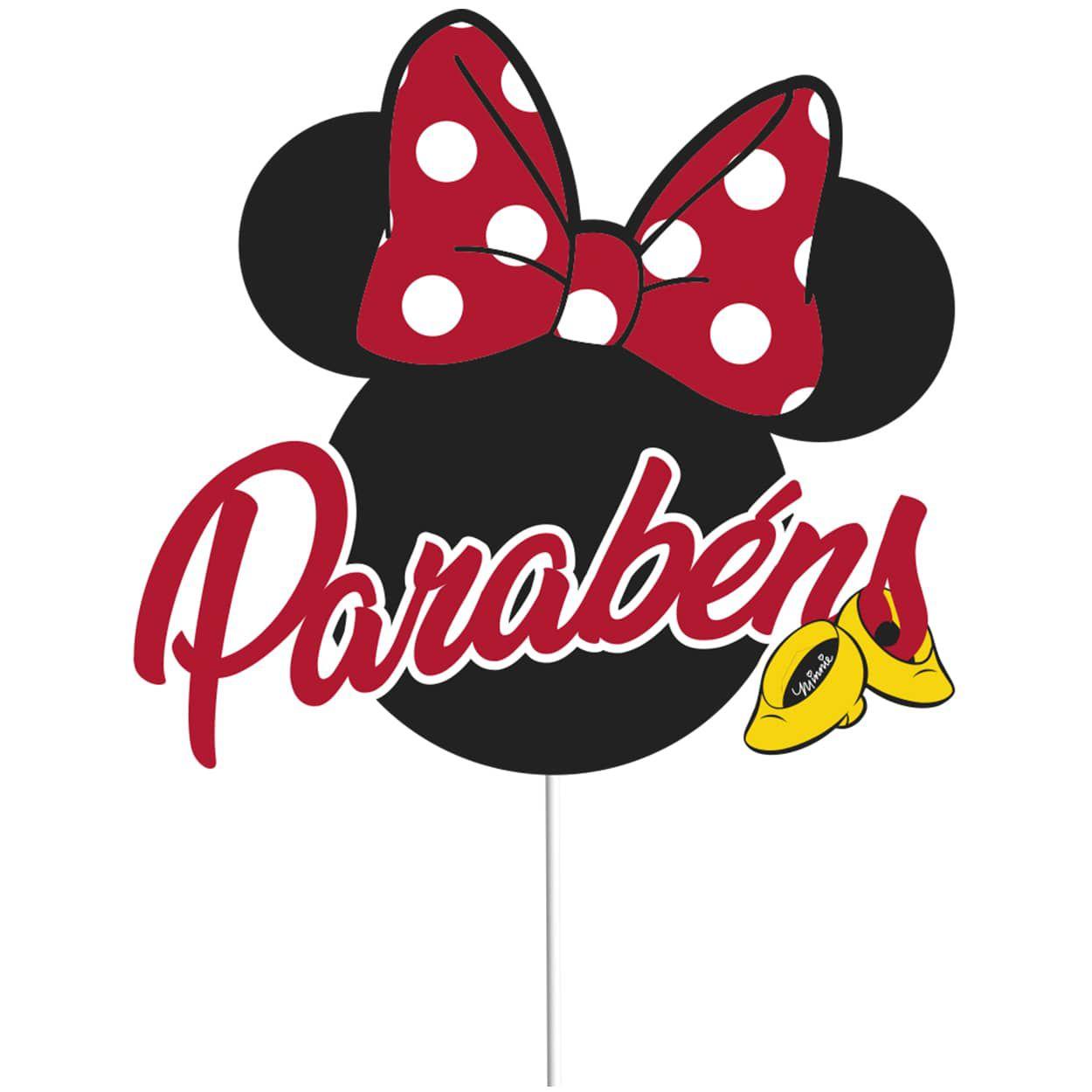 Topper para bolo minnie 01