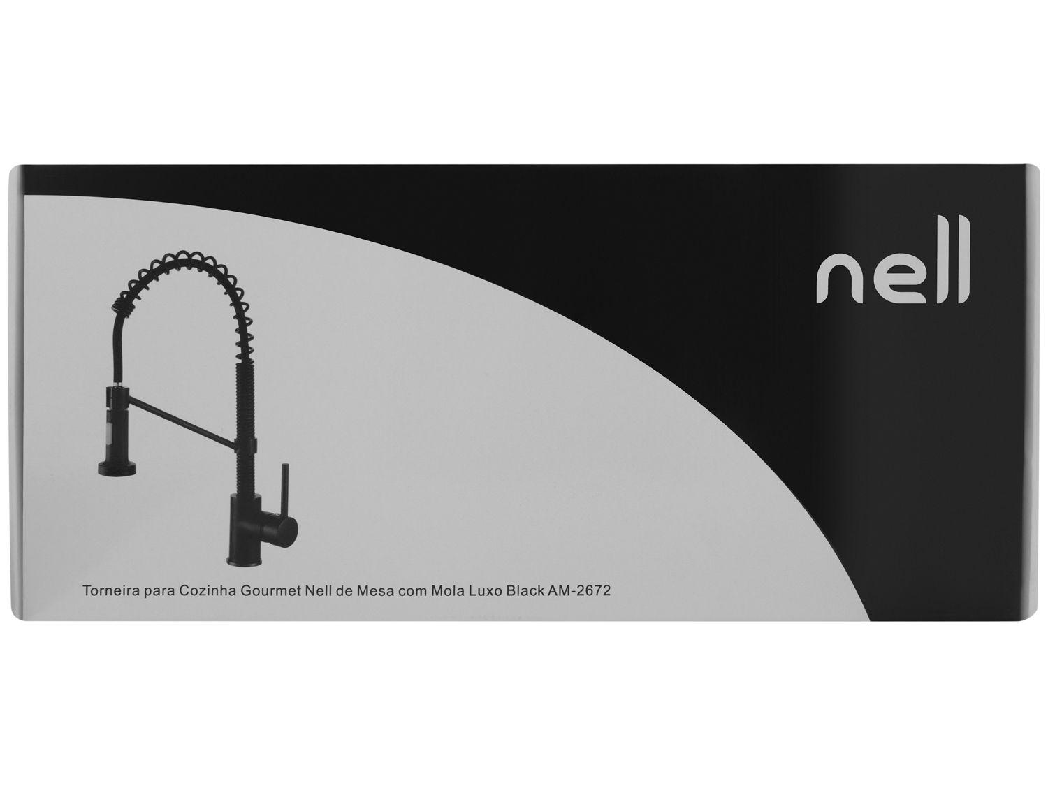 Torneira para Cozinha Gourmet de Mesa com Mola - Luxo Black Nell AM2672