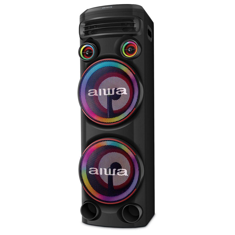 Torre de Som AIWA T2W-02 2300W 2Woofers10" Bluetooth RGB USB FM DJ<br>