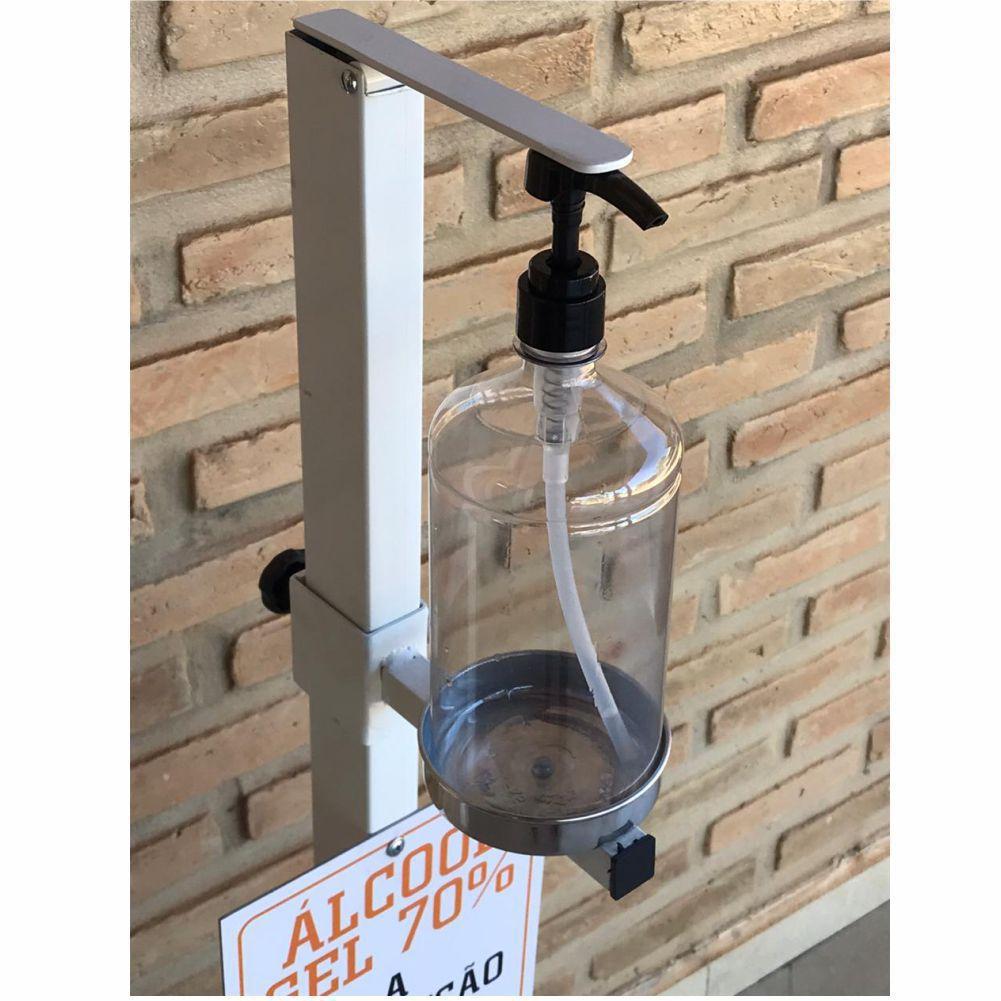 Totem Dispenser Alcool Gel com Pedal Sem as Mãos Lojadechurrasqueira