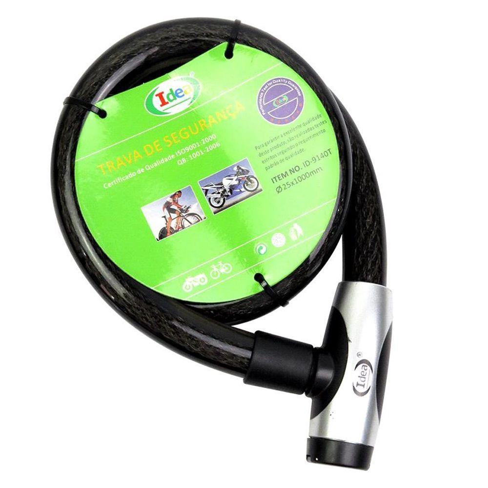 Trava de Segurança P/ Moto Bike 25x1000mm Idea - Trava para Moto ...