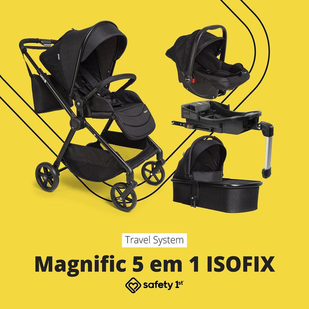 Travel System Magnific 5 em 1 Isofix Safety 1st Reversível 0 a