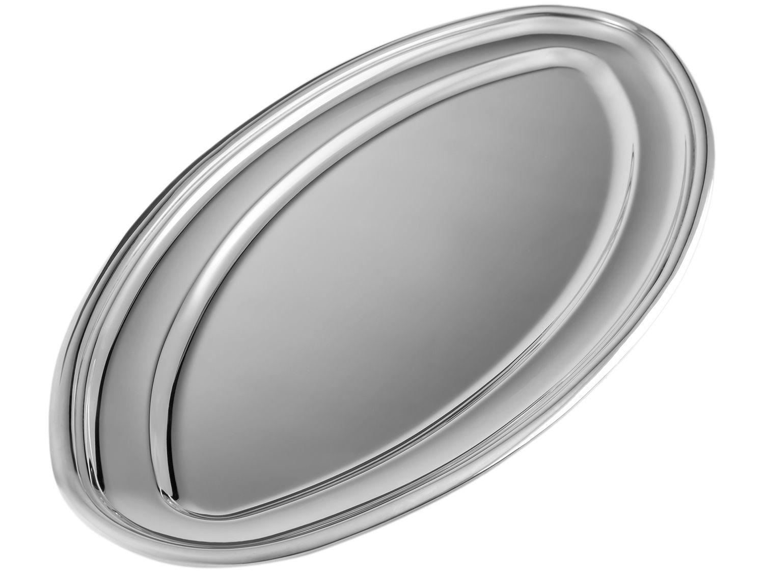 Travessa de Inox Oval 30,5x3x70cm Wolff Liso