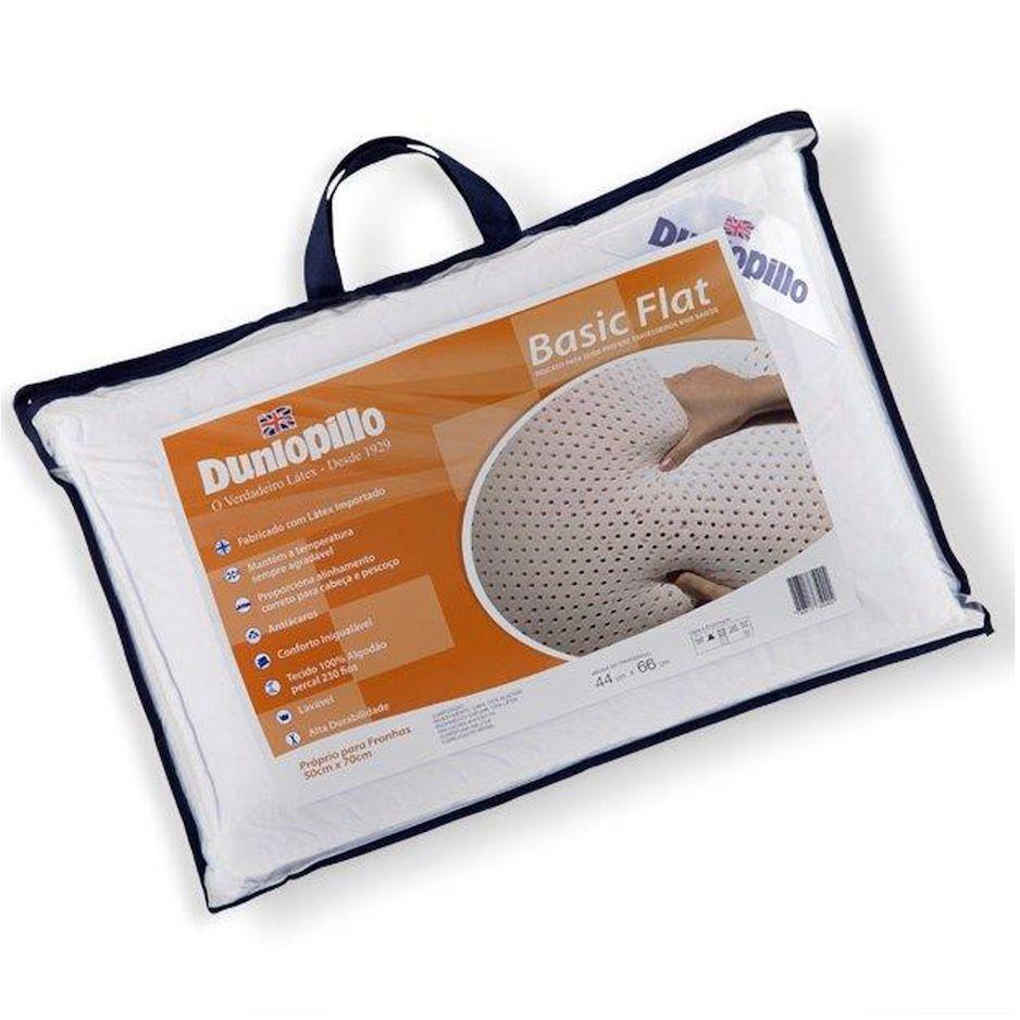 Travesseiro Latex Basic Flat Dunlopillo Travesseiros Magazine Luiza