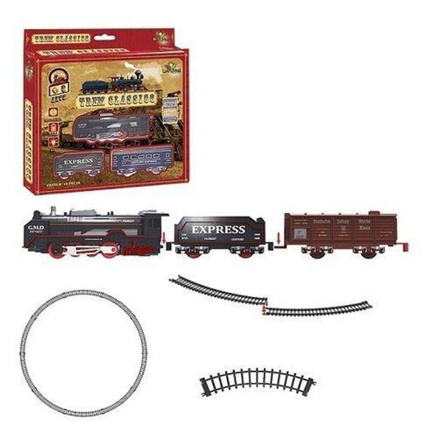 Trem Expresso Brinquedo Criança Ferrorama 13 Peças Oferta