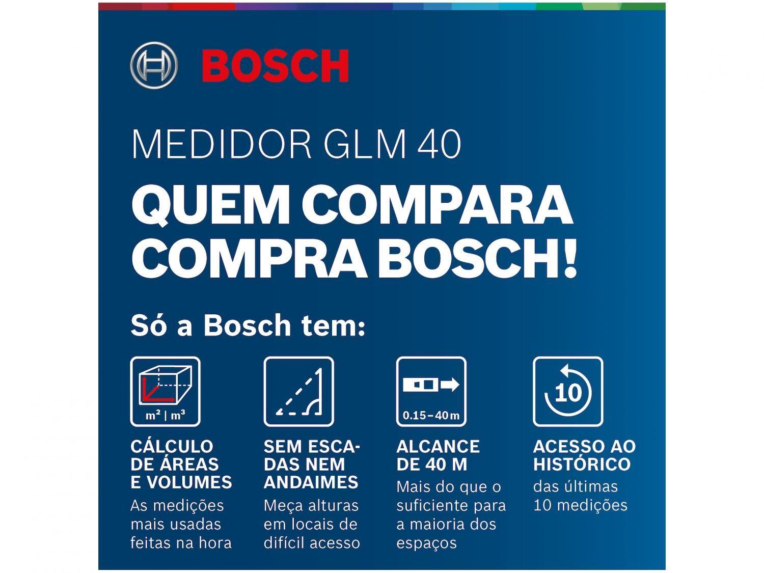 Trena a Laser Bosch 40m GLM 40 Professional