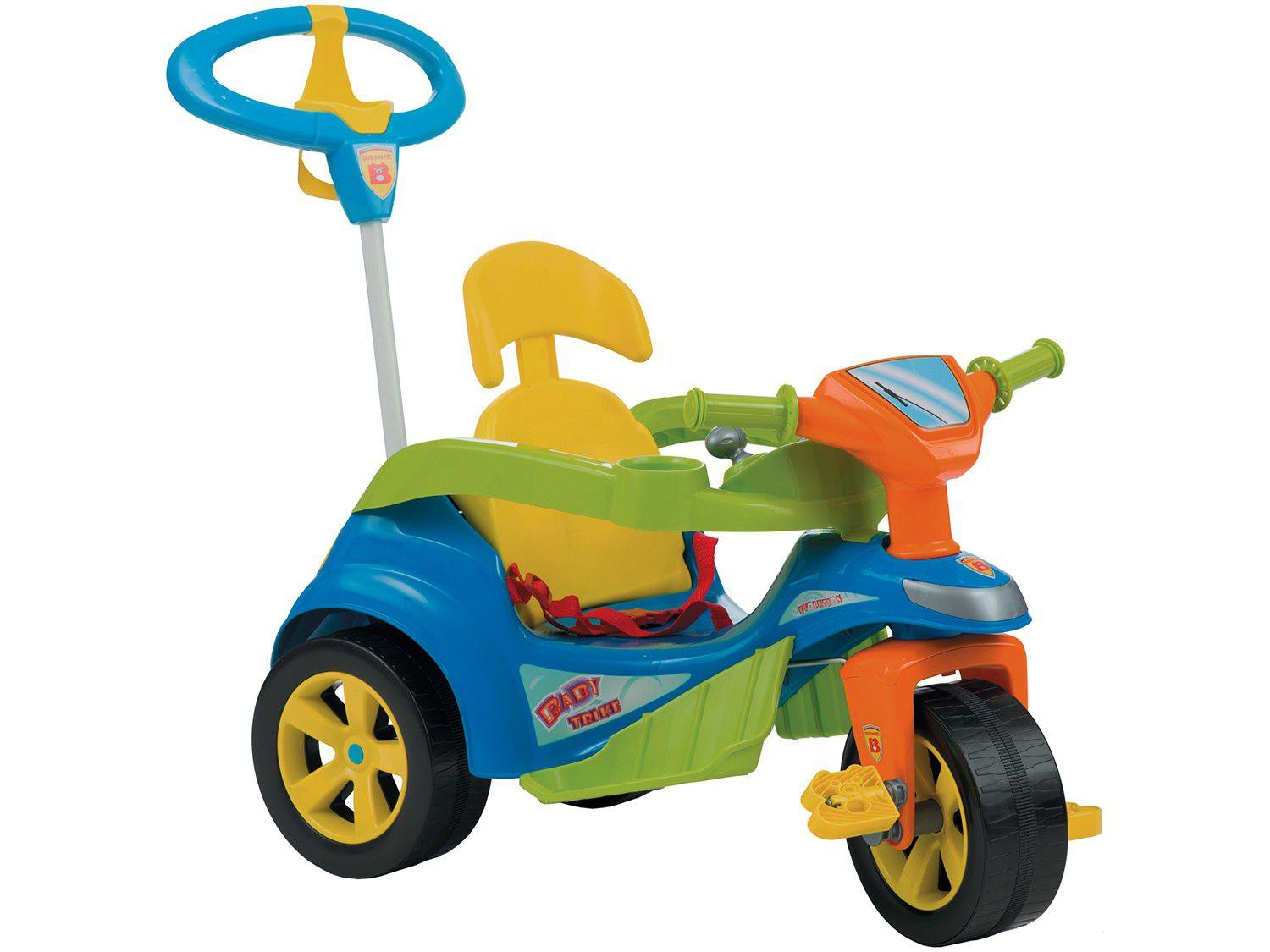 Triciclo Infantil Baby Trike Evolution 614 com Empurrador Biemme