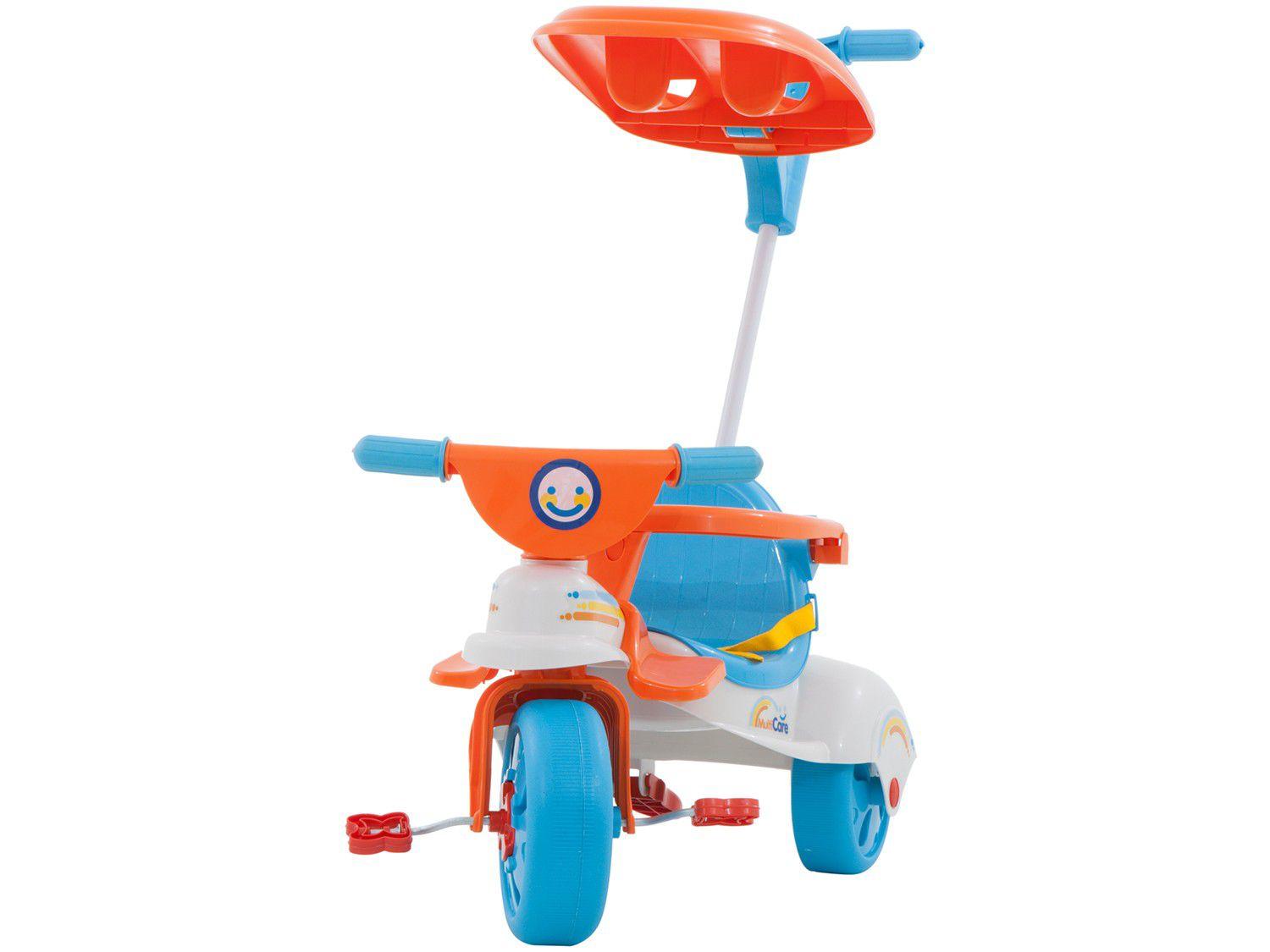 Triciclo Infantil com Empurrador Xalingo Multi Care Girl 3 x 1 com Porta Objetos