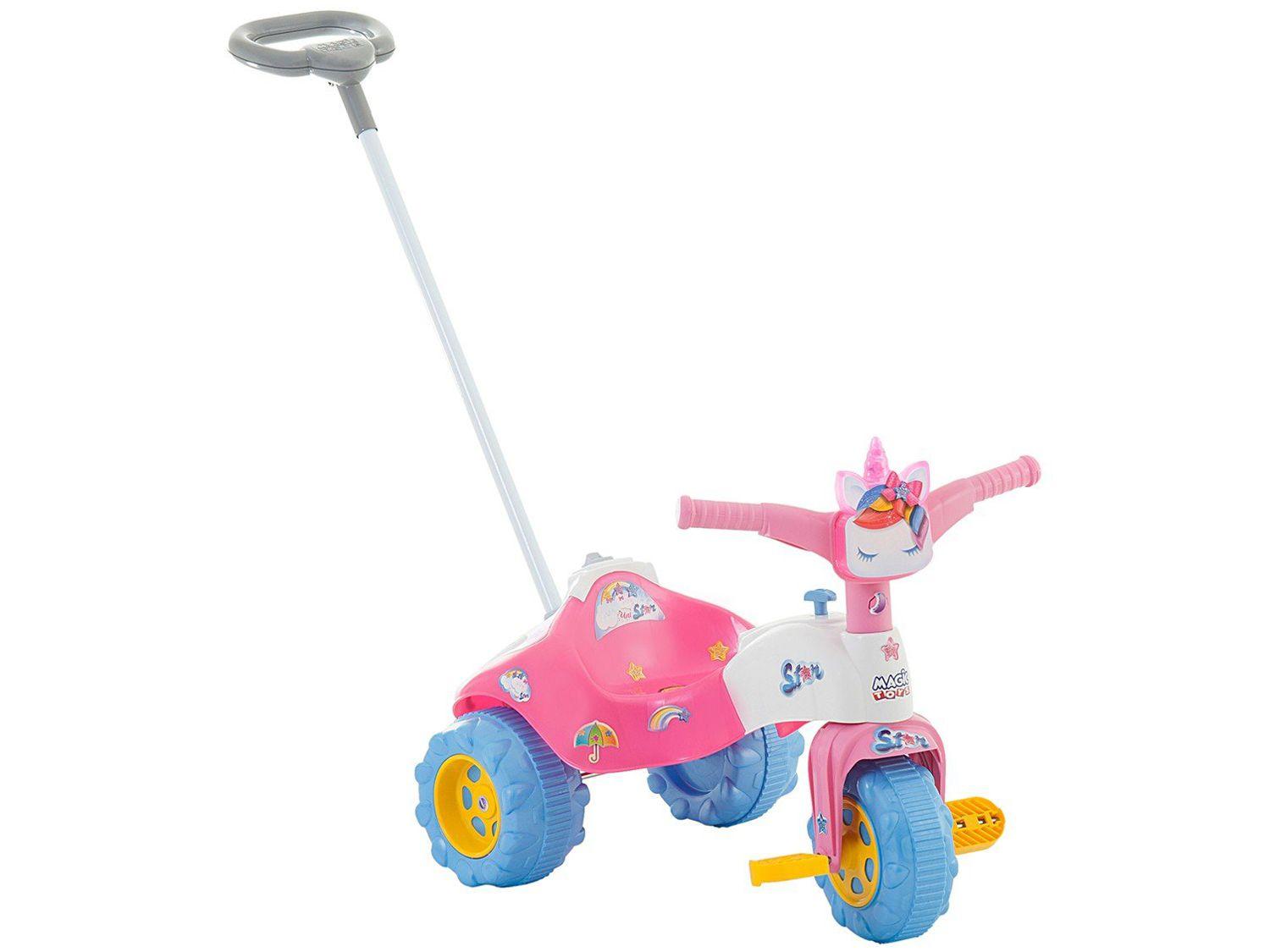 Triciclo Infantil Magic Toys com Empurrador