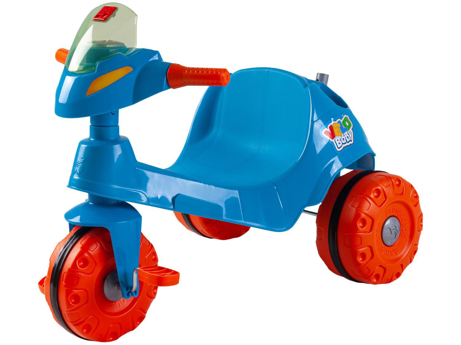 Motoca Triciclo Infantil Velo Baby com Empurrador - Bandeirante +