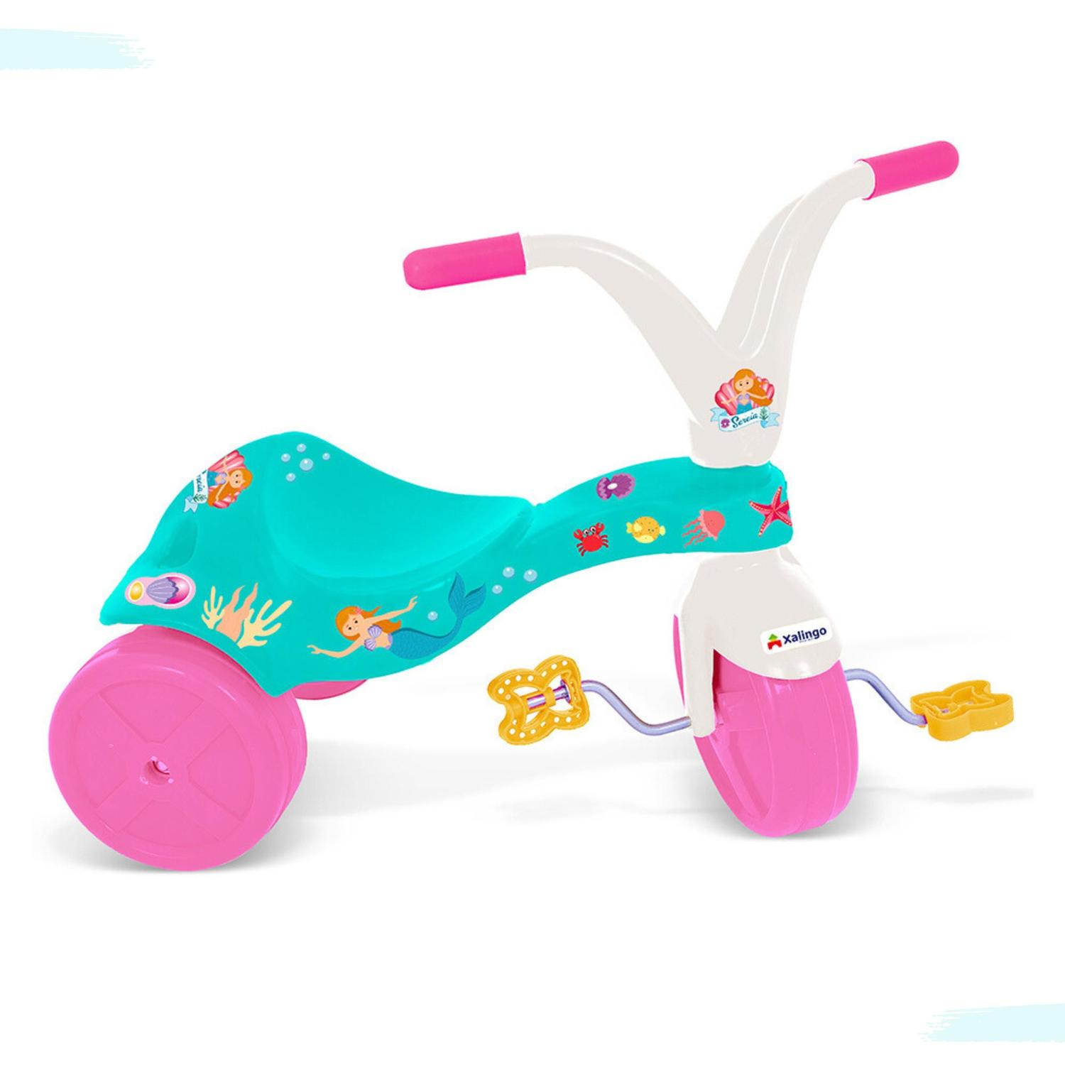 Triciclo Motoca Infantil A Pedal Resistente Rosa Bandeirante em