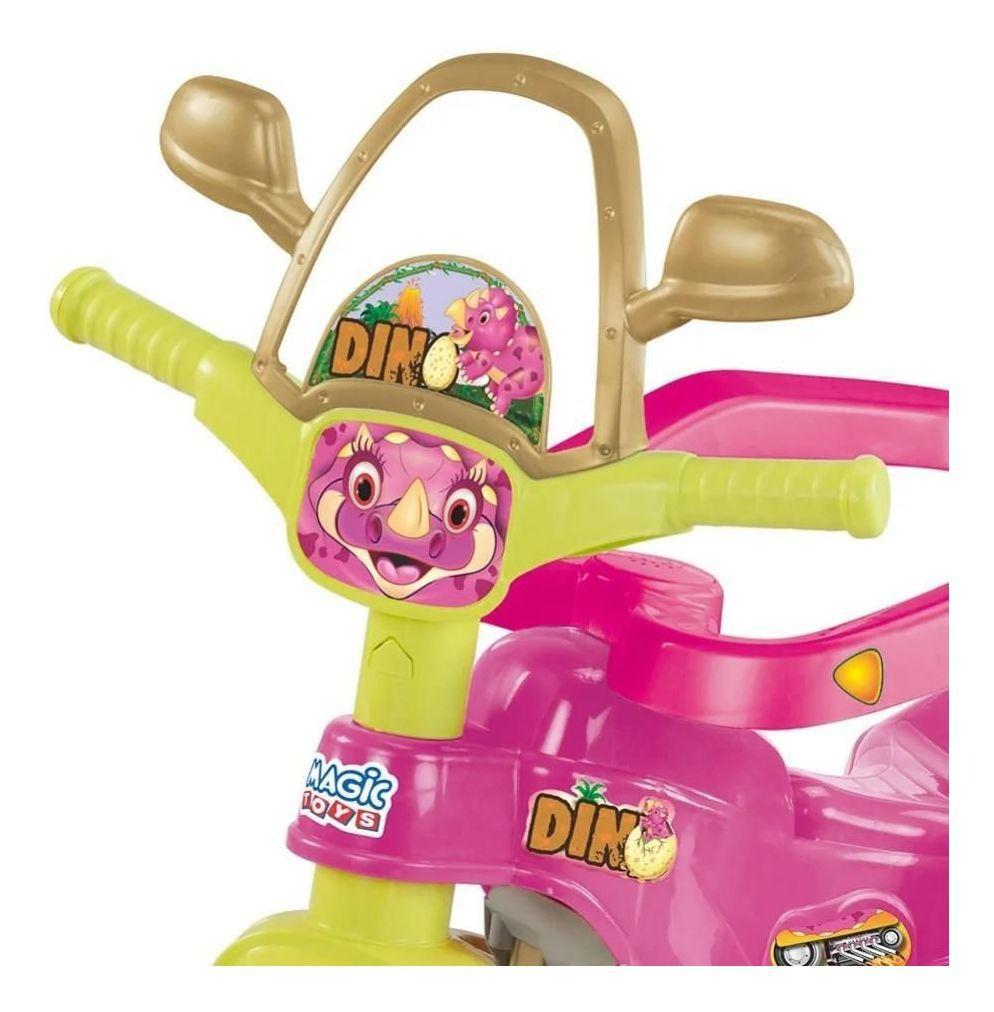 Ditudotem Triciclo Infantil Velotrol Bebe Motoca Roxo Brinquedo Menina Com  Cestinha Velocípede Motoquinha Magic Toys