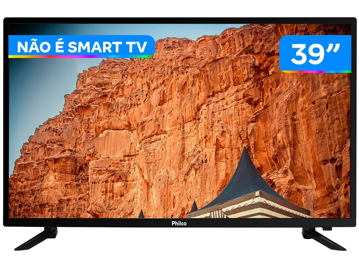 TV 39” HD D-LED Philco PTV39N87D VA 60Hz Wi-Fi 3 HDMI 1 USB
