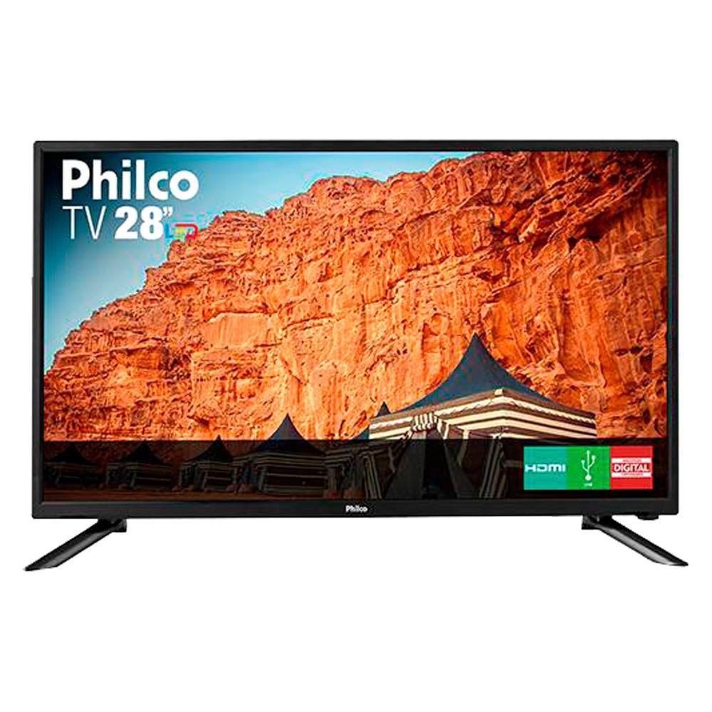 Imagem de TV LED 28 Philco PH28N91D HD com Conversor Digital USB HDMI Preta