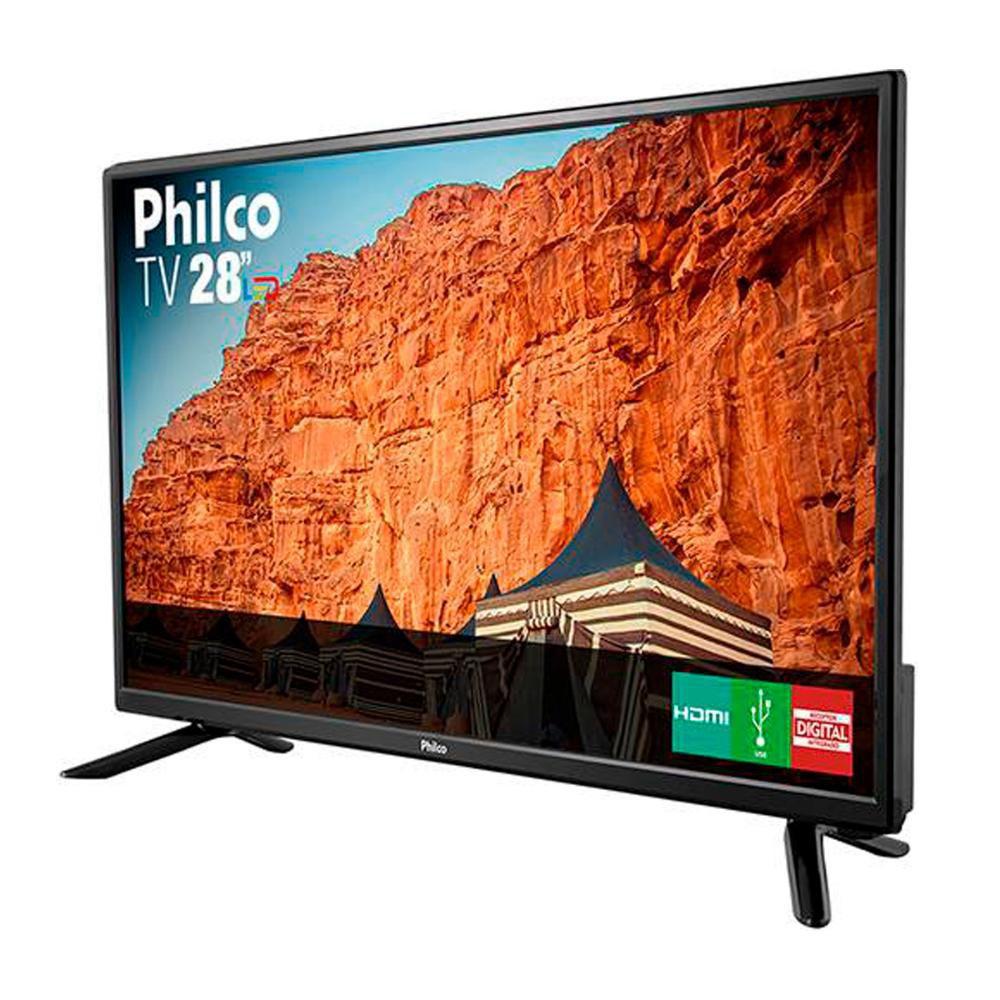 Imagem de TV LED 28 Philco PH28N91D HD com Conversor Digital USB HDMI Preta