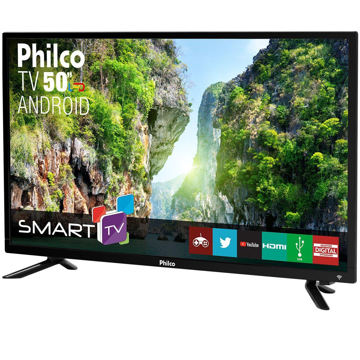 TV Philco Android Led 50” PTV50D60SA Smart TV Magazine Luiza