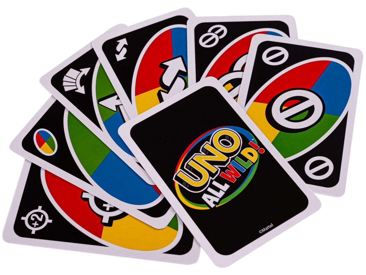 Jogo de Cartas - Uno All Wild - Uno - 112 cartas - 02 a 10 Jogadores -  Mattel