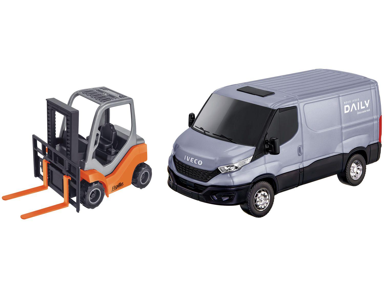 Brinquedo Carreta Iveco Hi-way Com Empilhadeira Agille