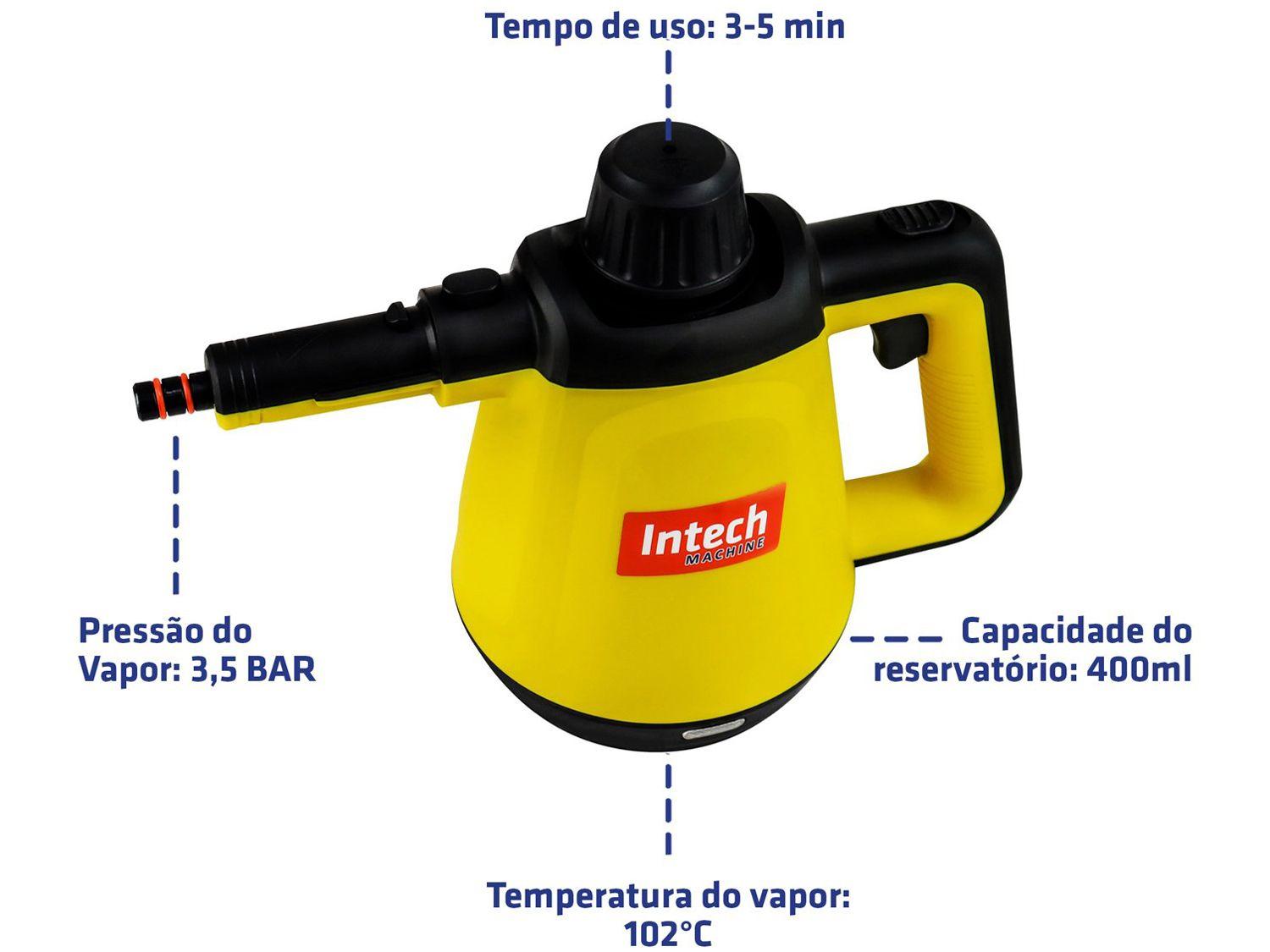 Vaporizador e Higienizador Intech Machine Vapor Top Clean Portátil 400ml 1200W com Acessórios
