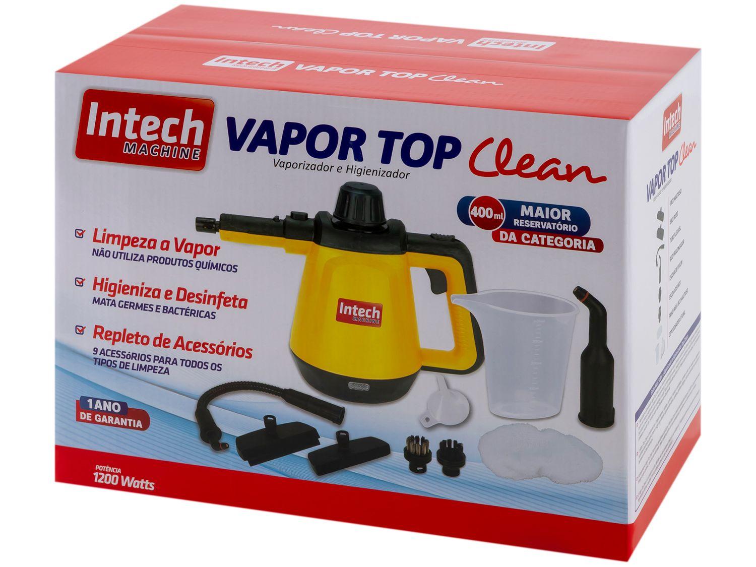 Vaporizador e Higienizador Intech Machine Vapor Top Clean Portátil 400ml 1200W com Acessórios