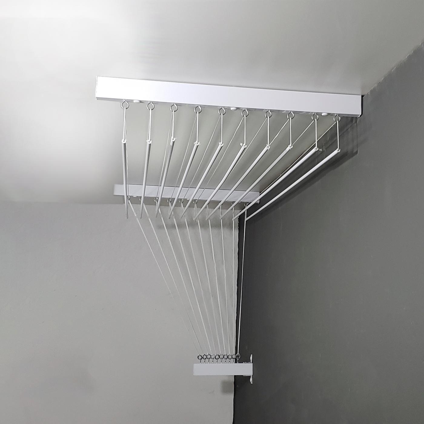 Varal De Teto Individual 10 Varetas Alumínio Branco 100 Cm - HOME ...