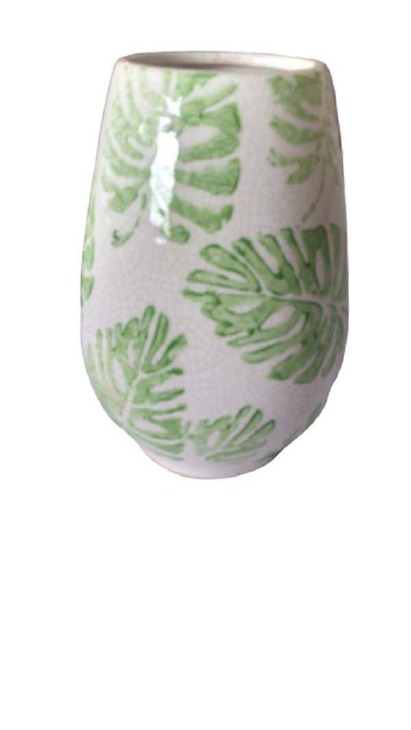 Vaso Ceramica C Desenho De Folhagem Tendenze Vasos Para Plantas Magazine Luiza