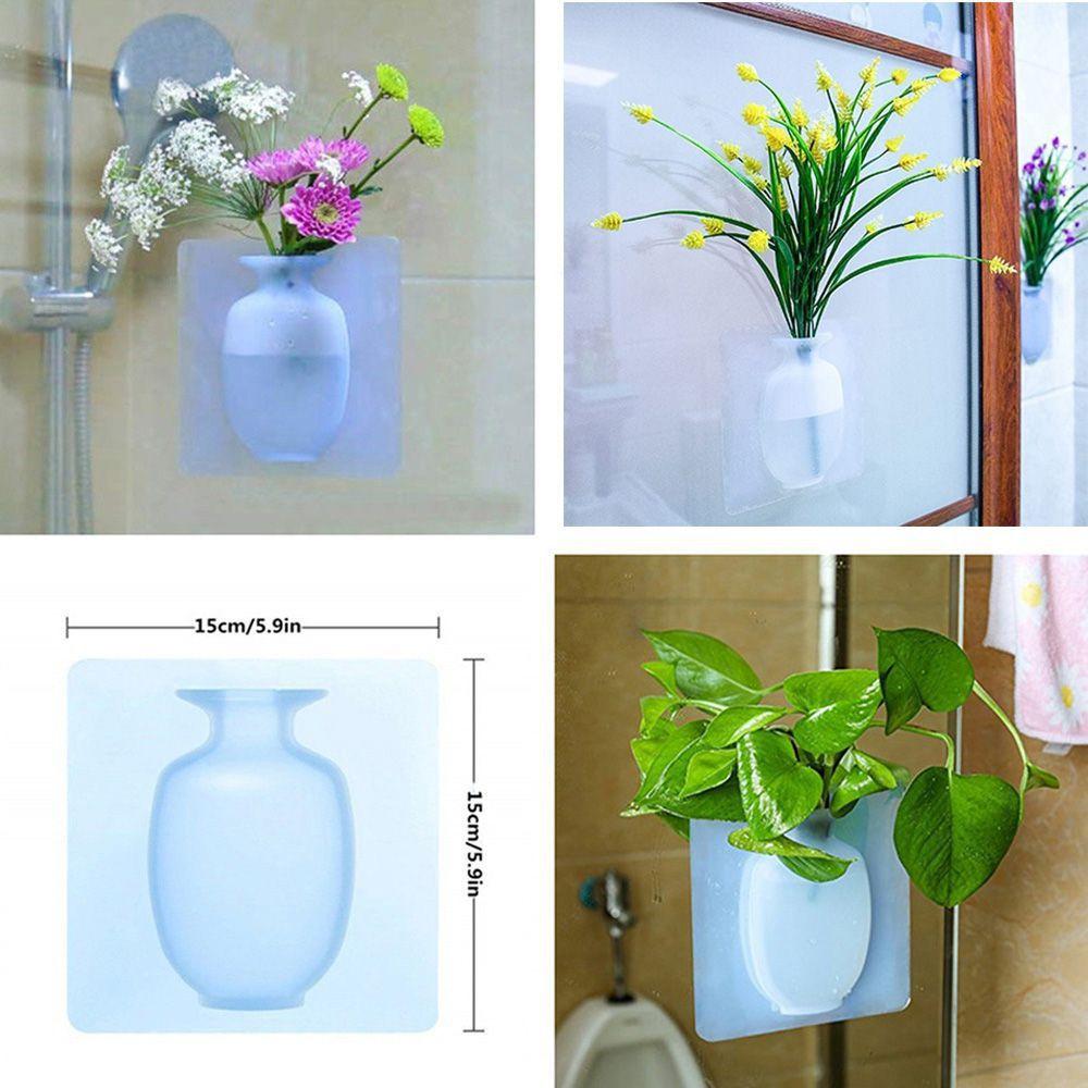 Vaso de Plantas Silicone Adesivo Vidro Parede Kit 2 Flor Agua Decoracao -  AB MIDIA - Vasos para plantas - Magazine Luiza