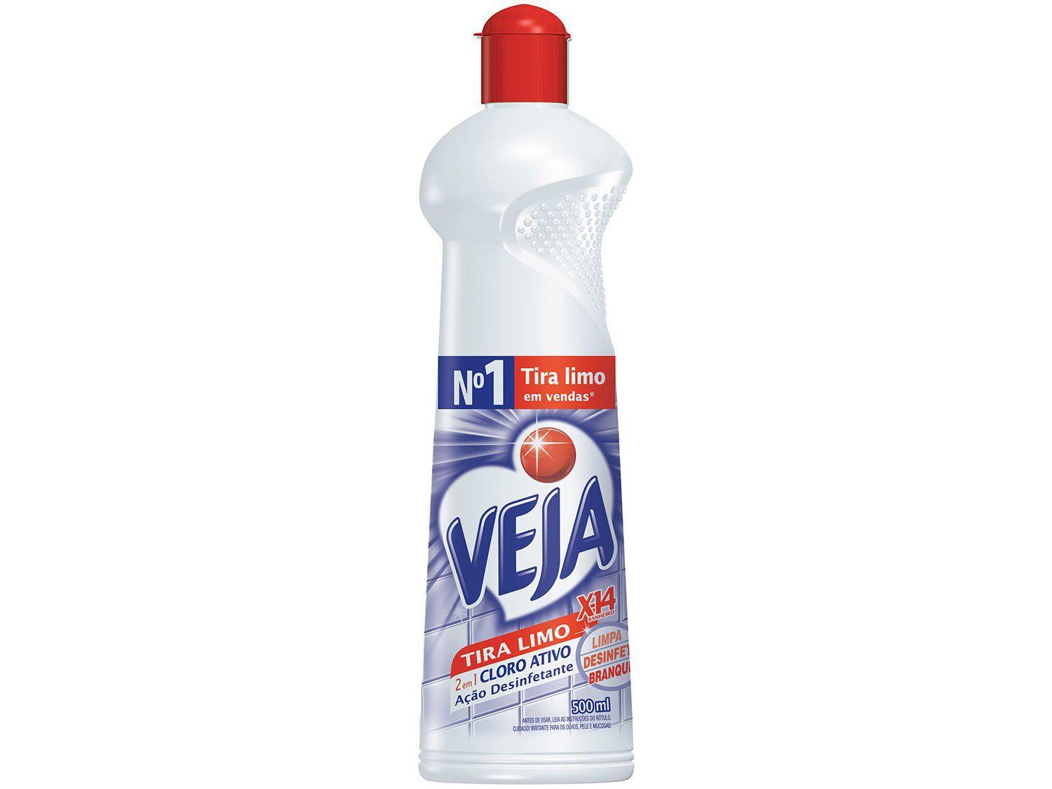 Veja X14 Tira Limo - 2 em 1 Cloro Ativo - Desengordurante Squeeze 500ml