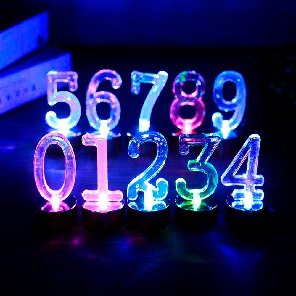 Vela Numerica Led Base Dourada Comemorações Aniversário 8cm - Inter.P ...