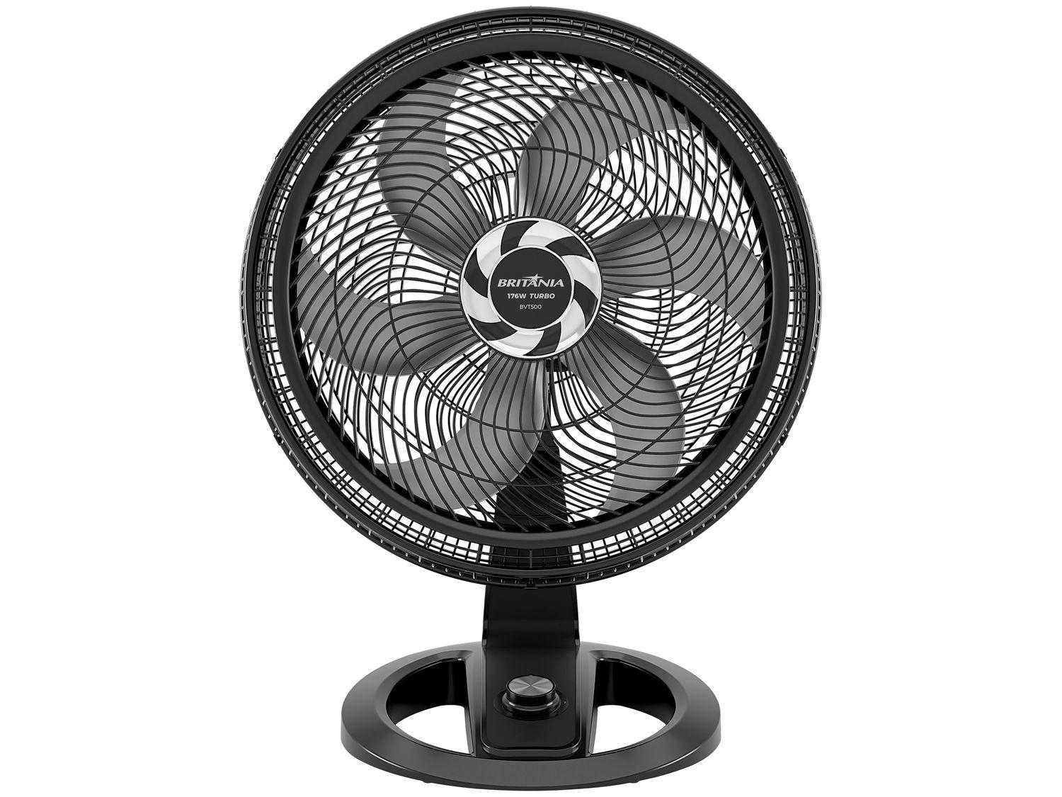 Ventilador 2 em 1 Britânia Maxx Force 6 Pás 3 Velocidades Preto
