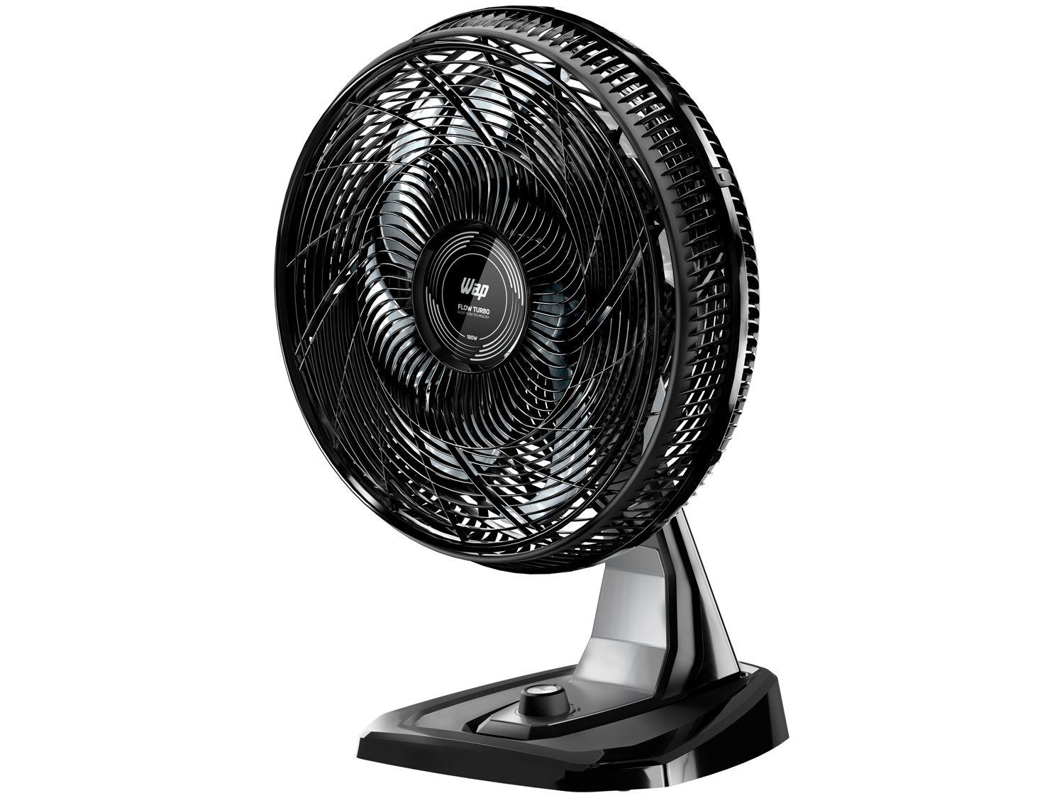 Ventilador 2 em 1 Wap Flow Turbo 50cm 8 Pás 3 Velocidades Preto e Cinza