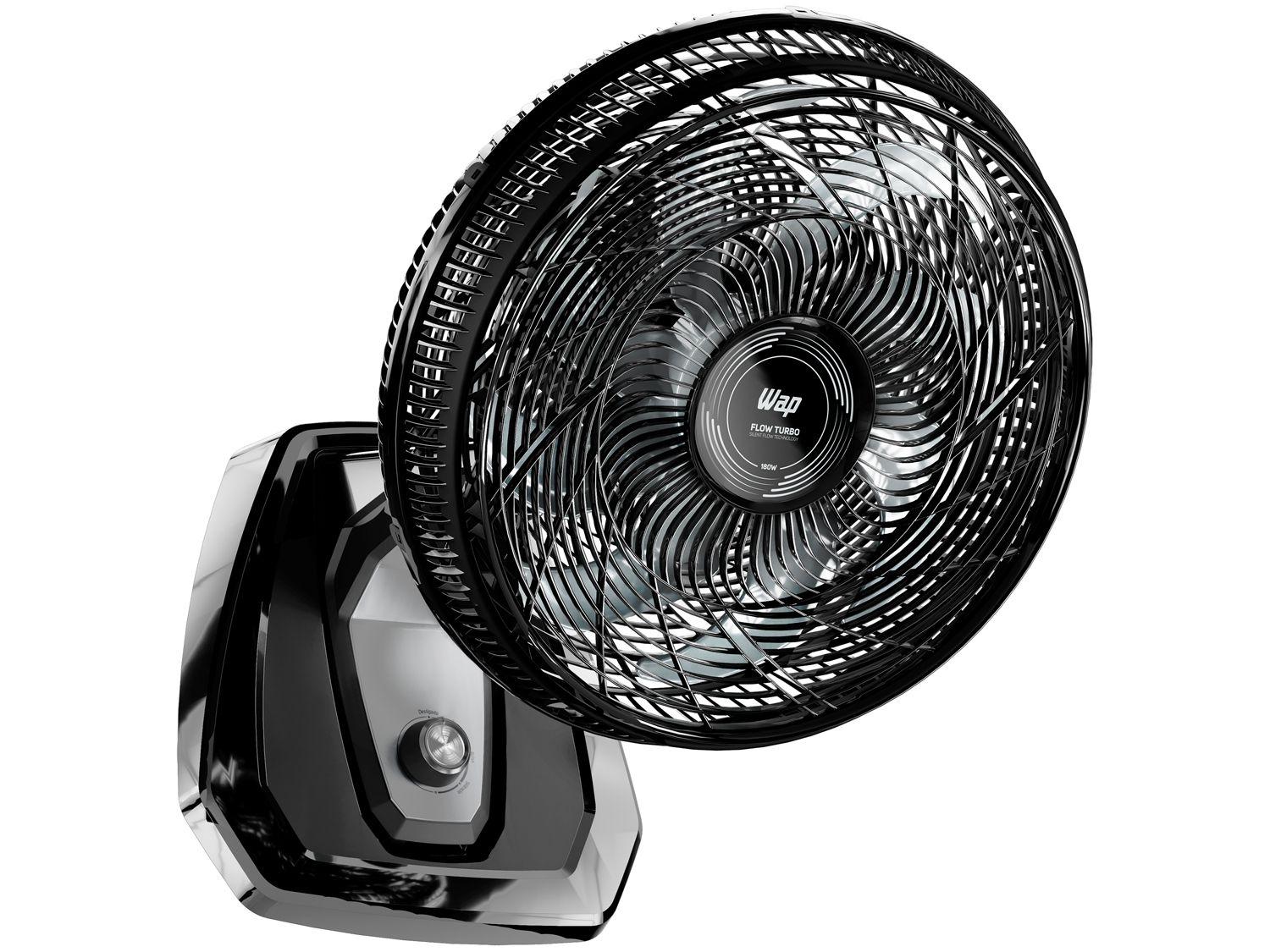 Ventilador 2 em 1 Wap Flow Turbo 50cm 8 Pás 3 Velocidades Preto e Cinza