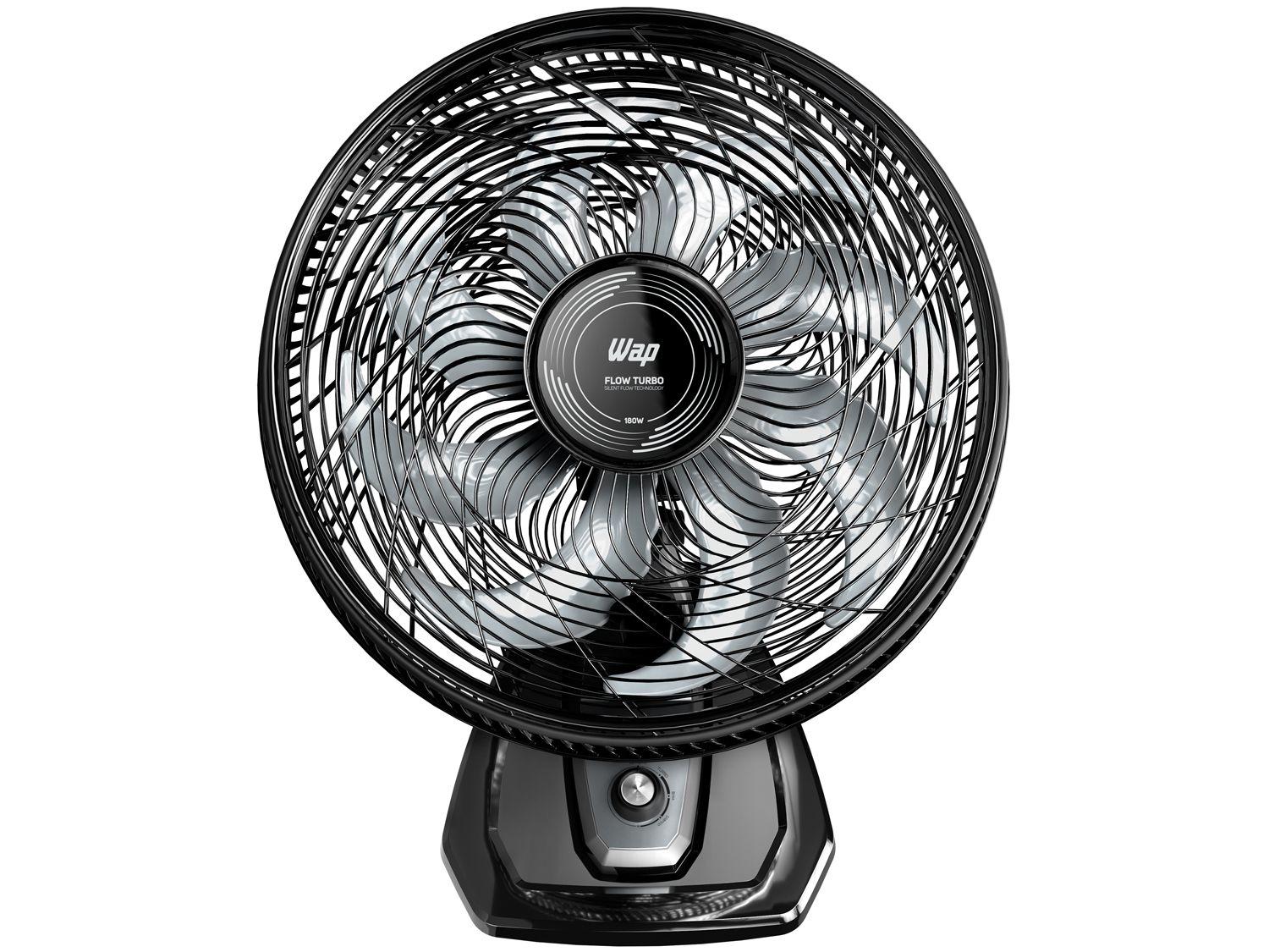 Ventilador 2 em 1 Wap Flow Turbo 50cm 8 Pás 3 Velocidades Preto e Cinza