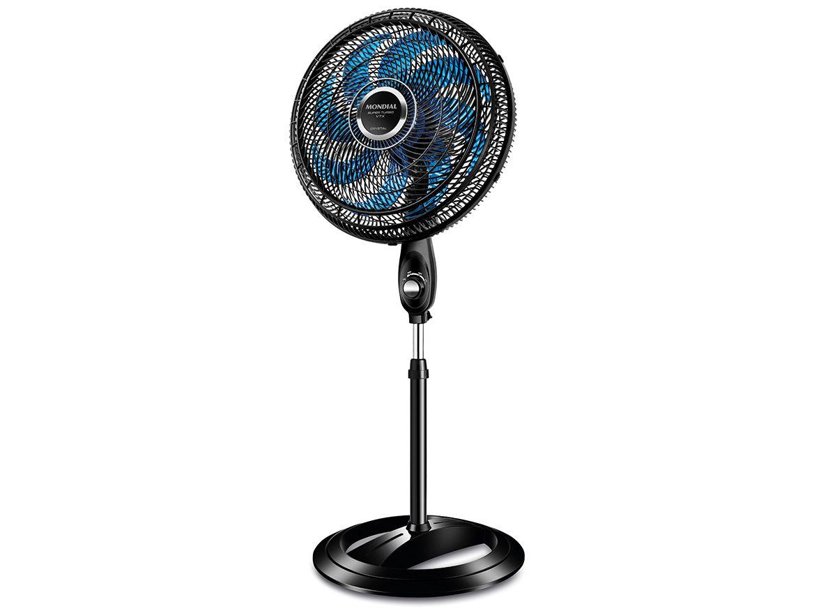 Ventilador de Coluna Mondial Super Turbo VTX-40C-Crystal 40cm 8 Pás 3 Velocidades Preto