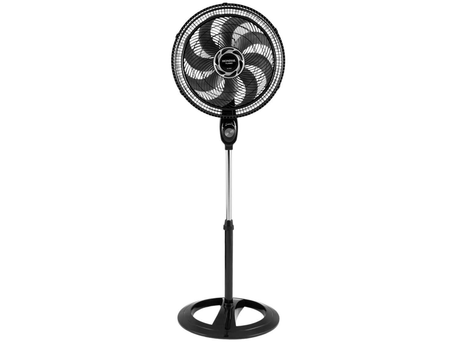 Ventilador de Coluna Mondial Turbo NVT-40C-8P-B 40cm 8 Pás 3 Velocidades Preto e Prata