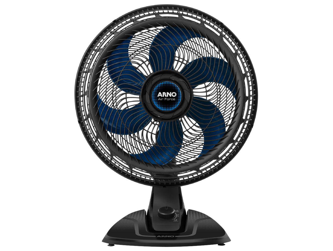 Ventilador de Mesa Arno Air Force VA46 40cm 6 Pás 3 Velocidades Preto e Azul Escuro 2720018897