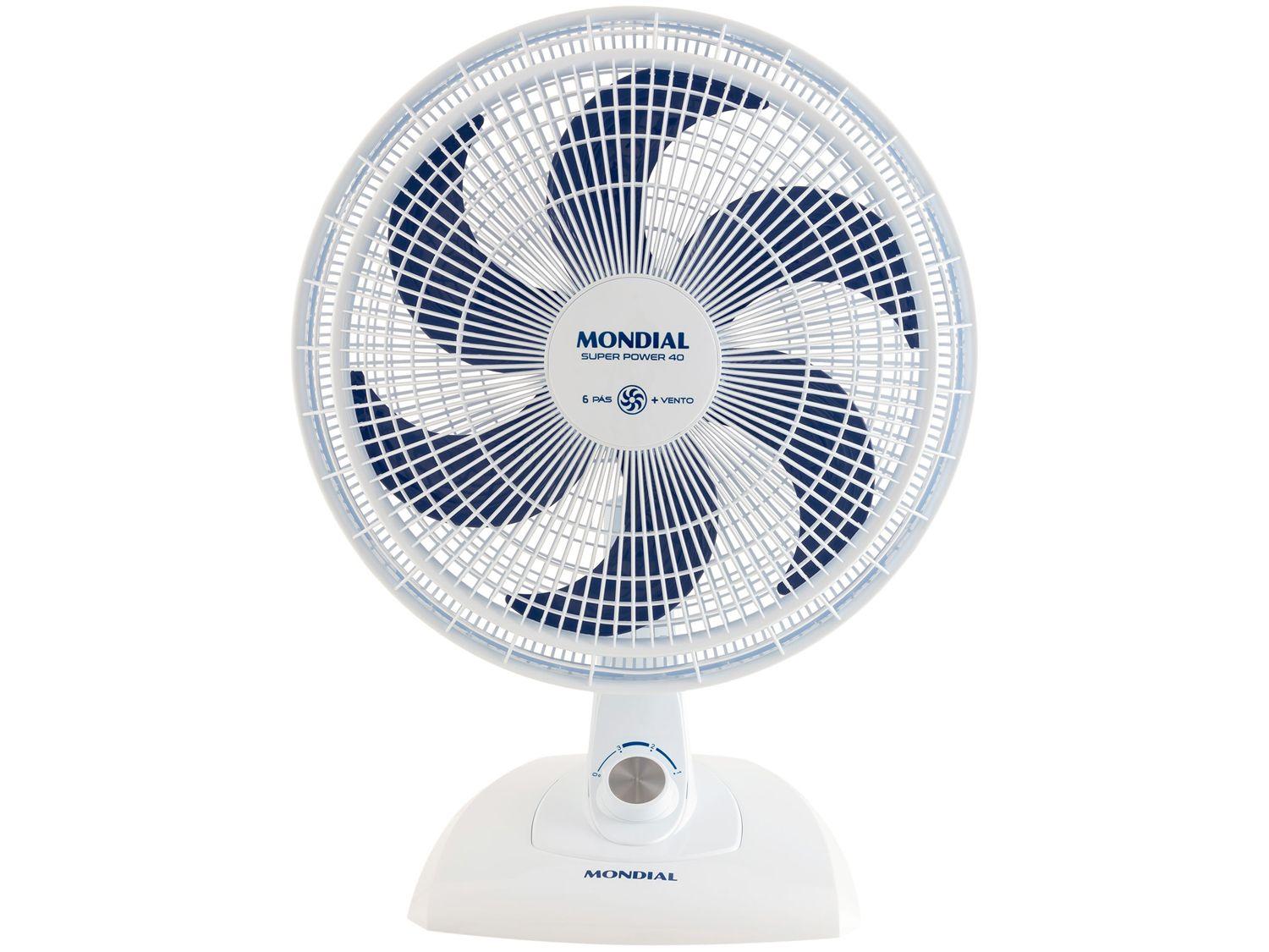 Ventilador de Mesa Mondial Super Power VSP-40-W 40cm 6 Pás 3 ...