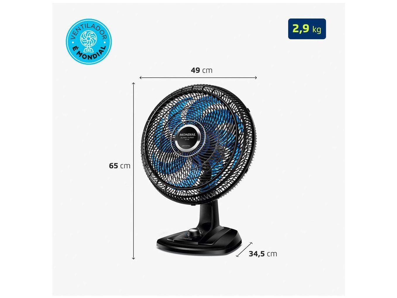 Ventilador de Mesa Mondial Super Turbo VTX-40-Crystal 40cm 8 Pás 3