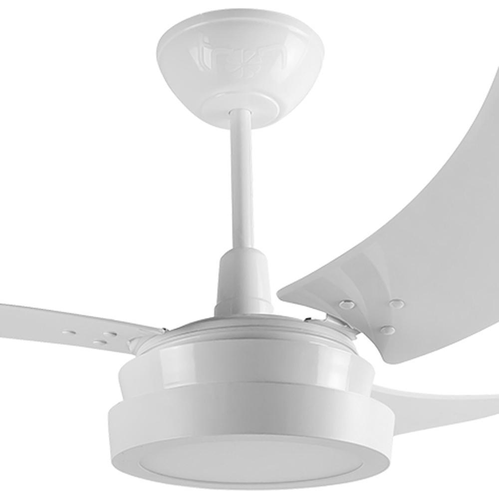 Ventilador de teto 3 pás com luminária Led branco Buzios Max LED (110V) Tron Ventilador de