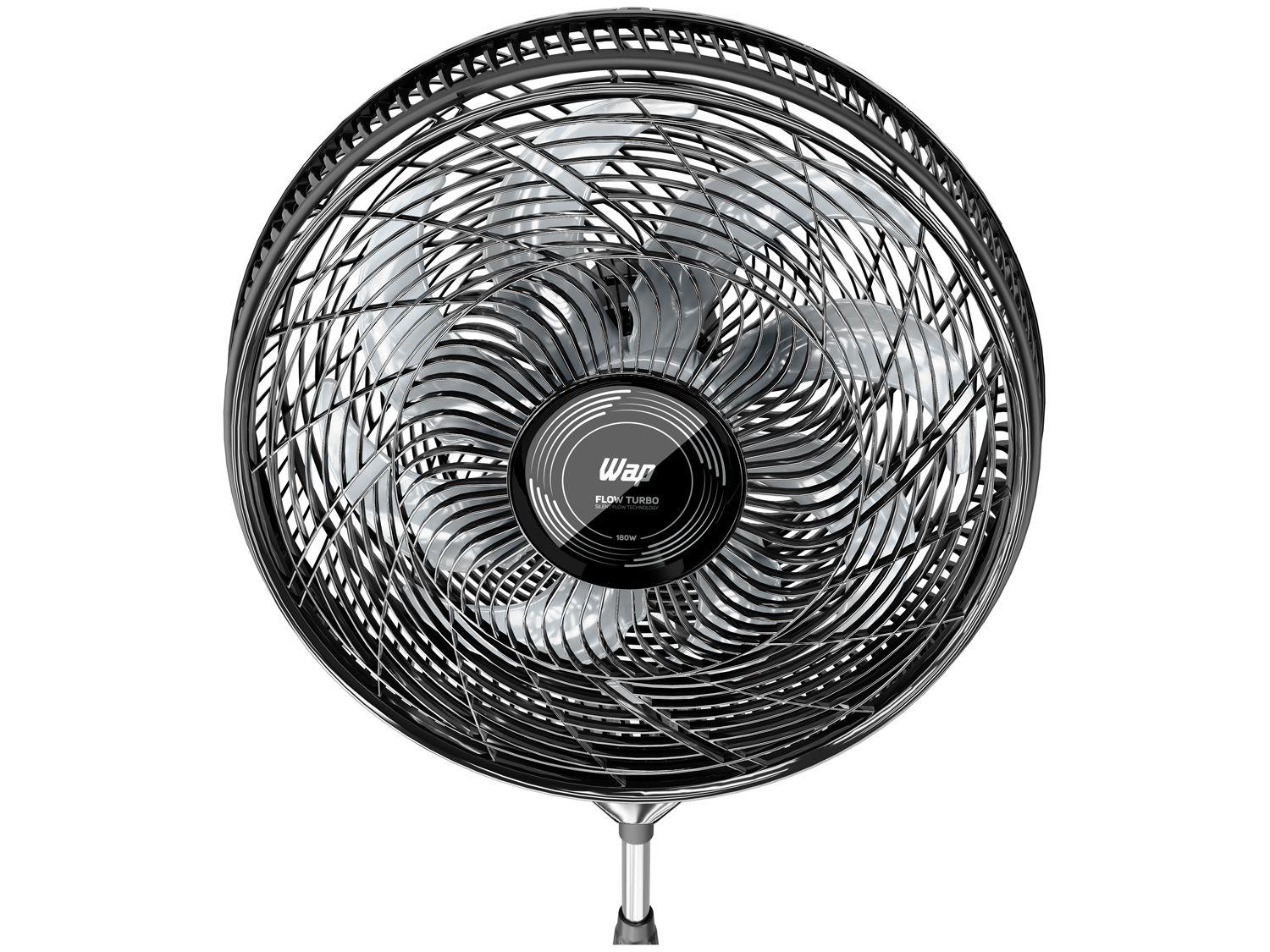 Ventilador Wap Flow Turbo 50cm 8 Pás 3 Velocidades Preto e Cinza