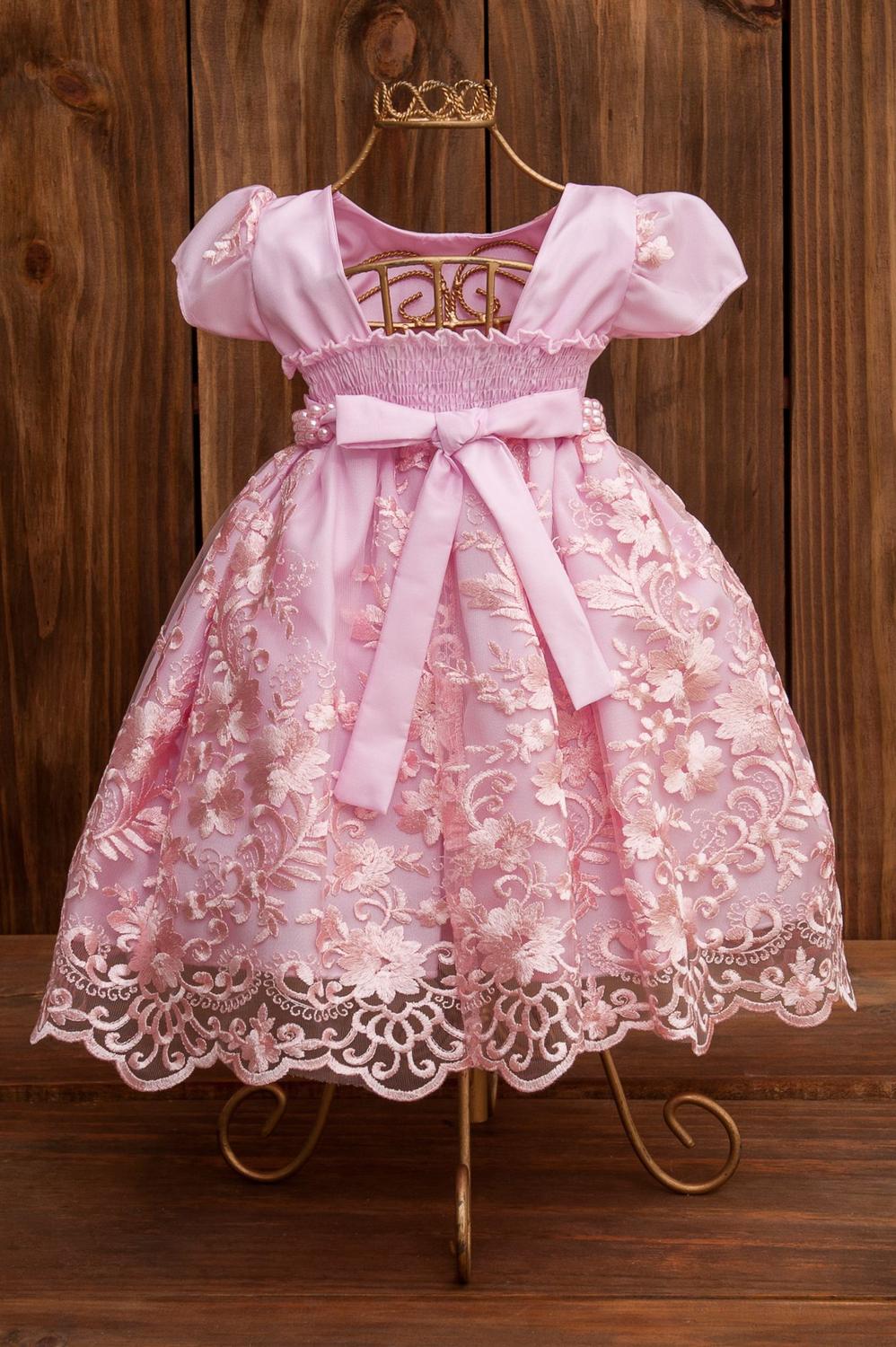 Vestido Bebe Menina Batizado Rosa Bebe Festa Realeza Renda Luxo P M G Confeccoes Sapequinha Vestido Para Bebes Magazine Luiza