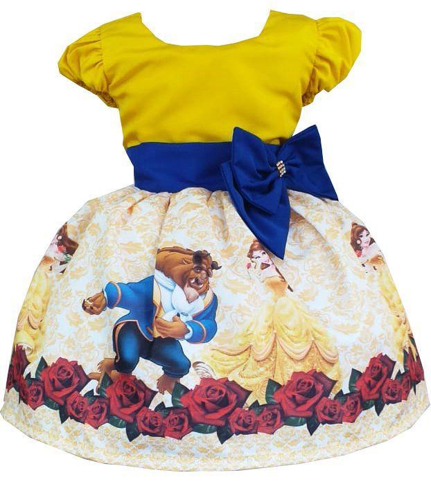 vestido da bela para bebe