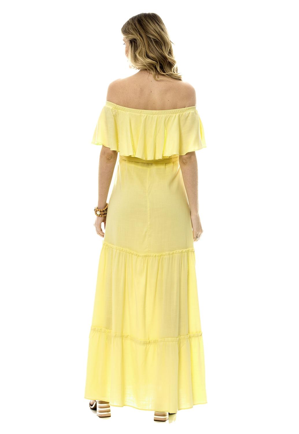 vestido amarelo ciganinha