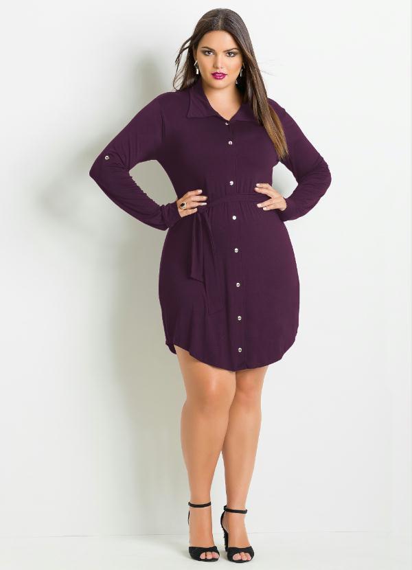 vestido blusão plus size