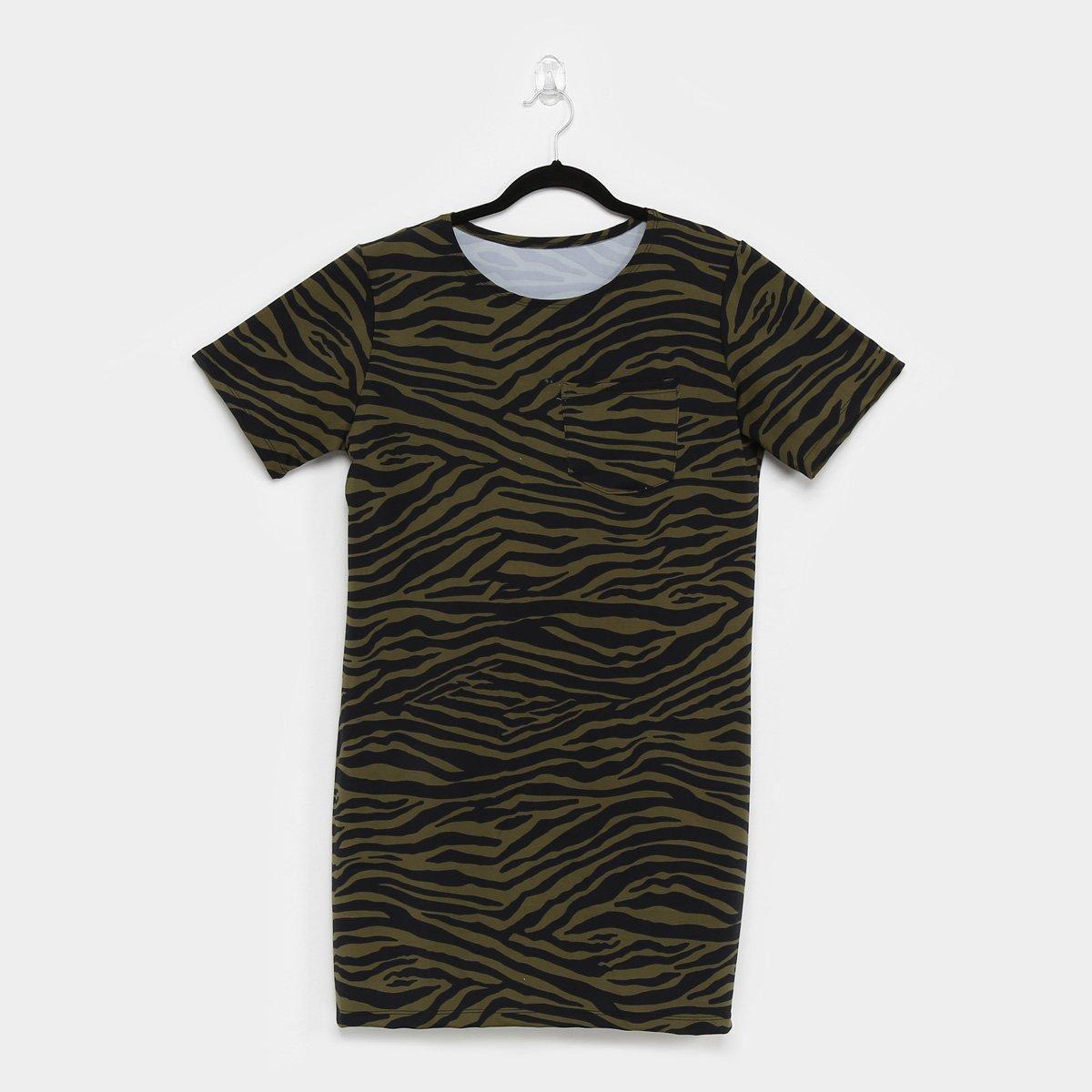 vestido camiseta com bolso