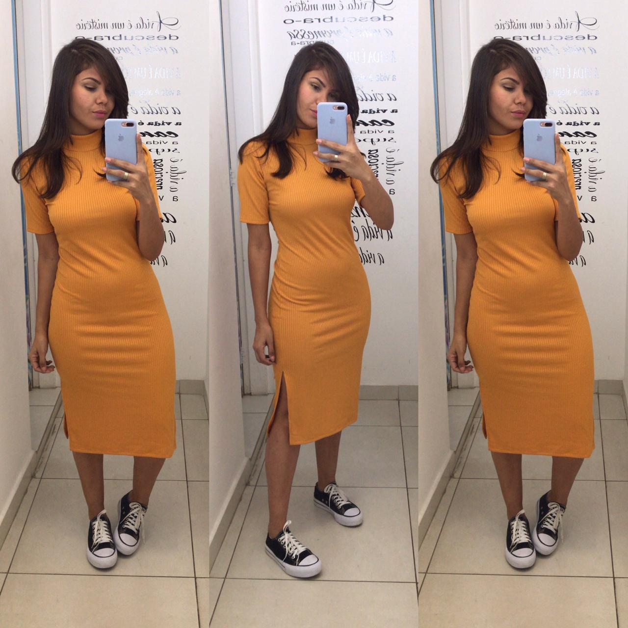 vestidos canelado