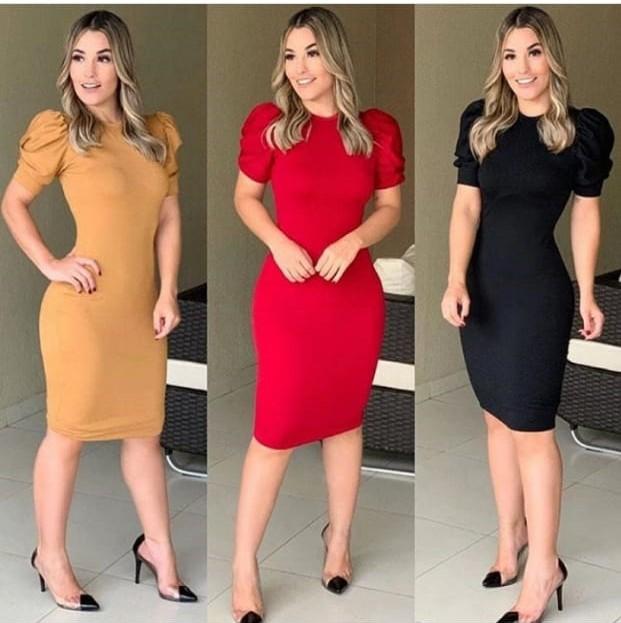 vestido canelado sem manga