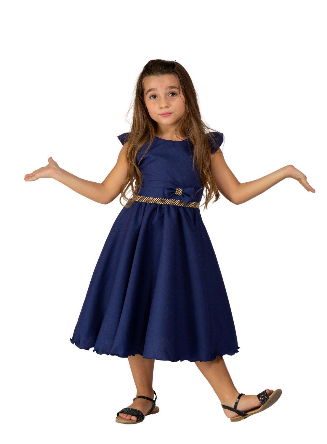 Vestido De Formatura Infantil Azul Marinho Vestido Azul Vestido De