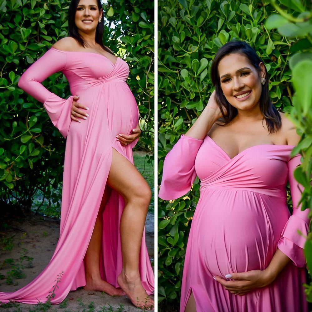 vestido com abertura nas pernas